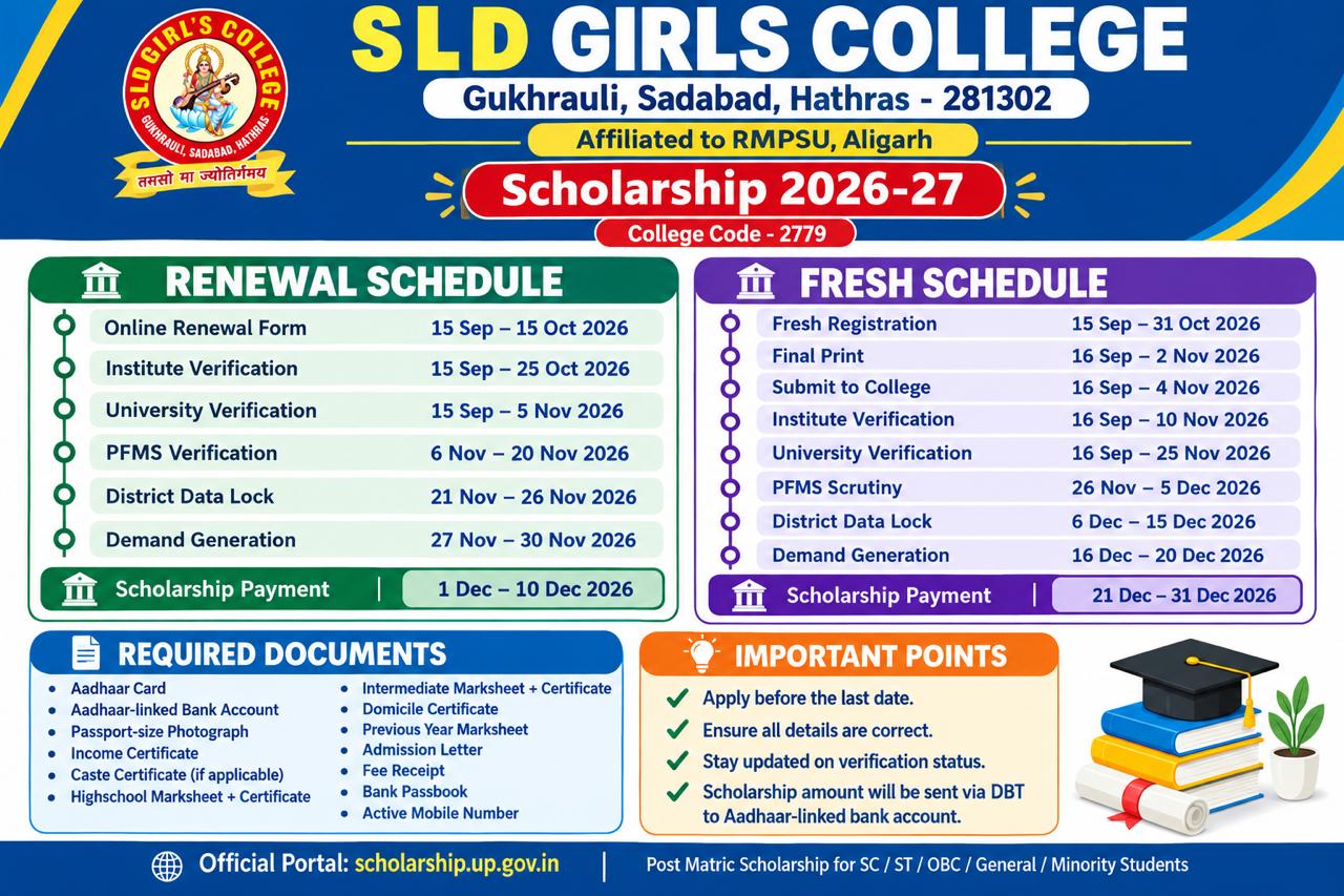 100% Scholarship Available for Meritorious Students